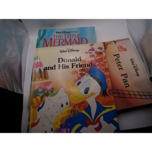 Walt Disney Little Mermaid Peter‎ Pan Donald Friends Children's Books Lot